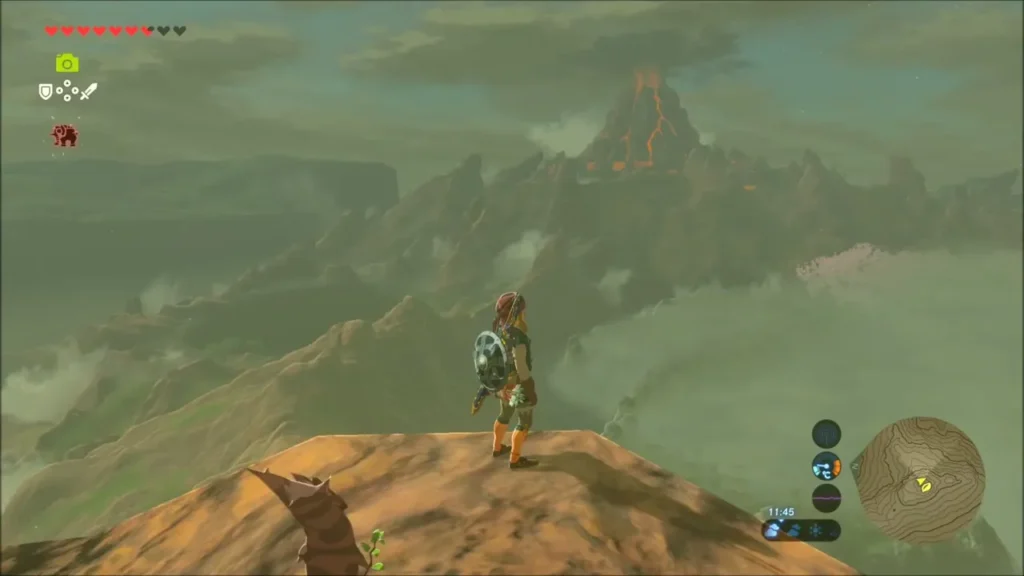 Link at the peak looking out toward Death Mountain