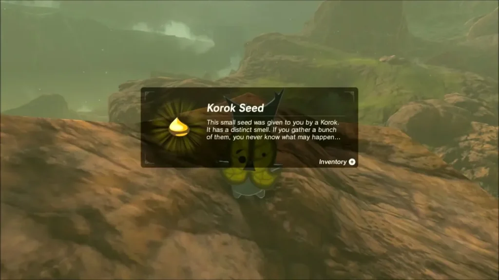 Korok Seed item box at the top of the spire