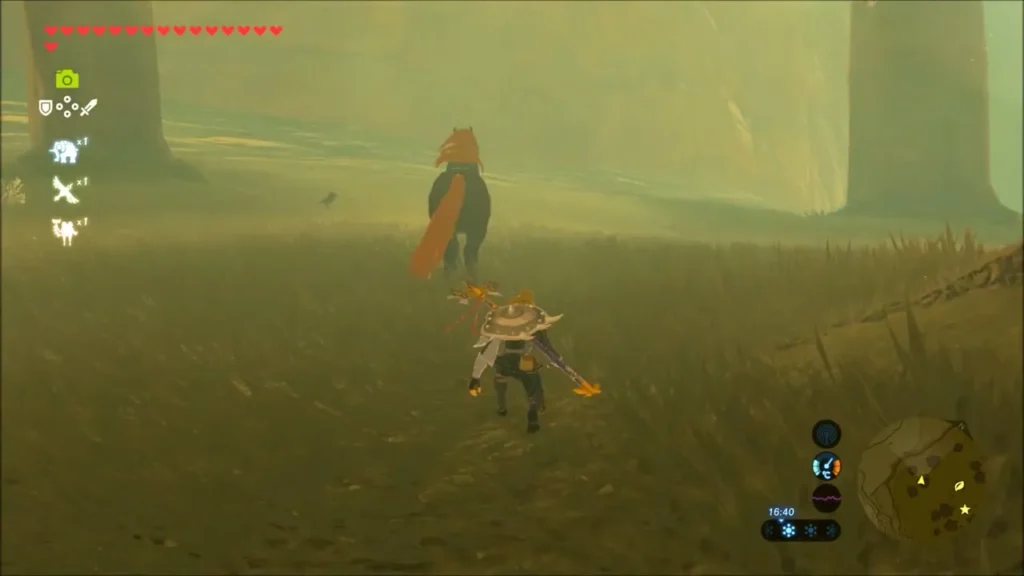 Link creeping up behind the Giant Horse Link creeping up behind the Giant Horse