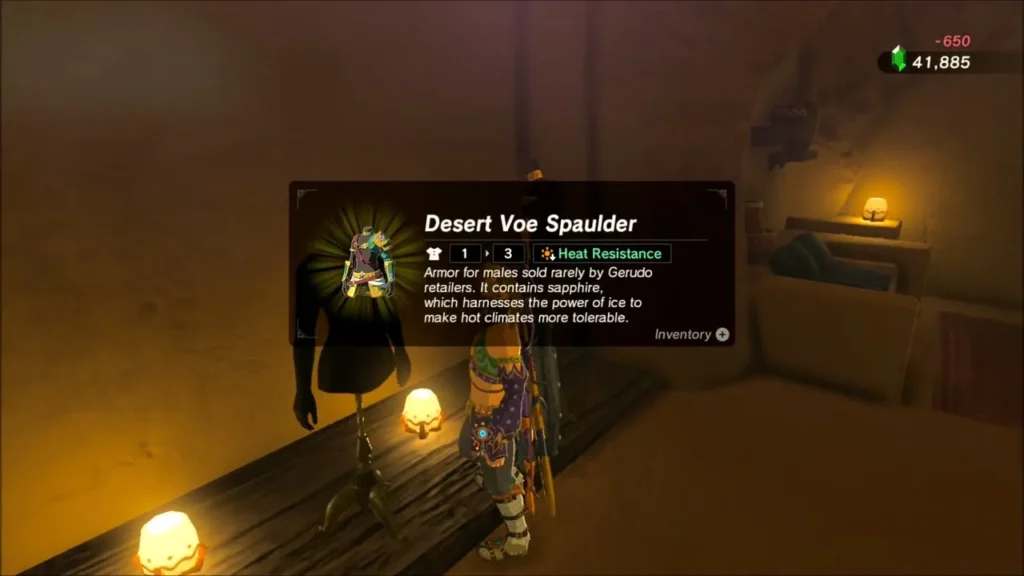 Desert Voe Spaulder item box in the secret club shop Desert Voe Spaulder item box in the secret club shop