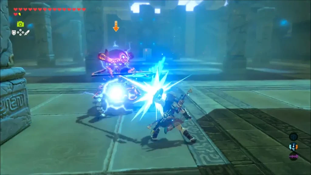Link countering the Guardian Scout III with a flurry rush Link countering the Guardian Scout III with a flurry rush
