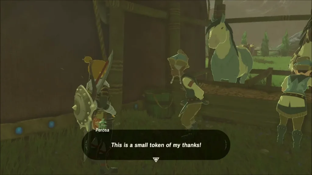 Perosa thanking Link at the stable Perosa thanking Link at the stable