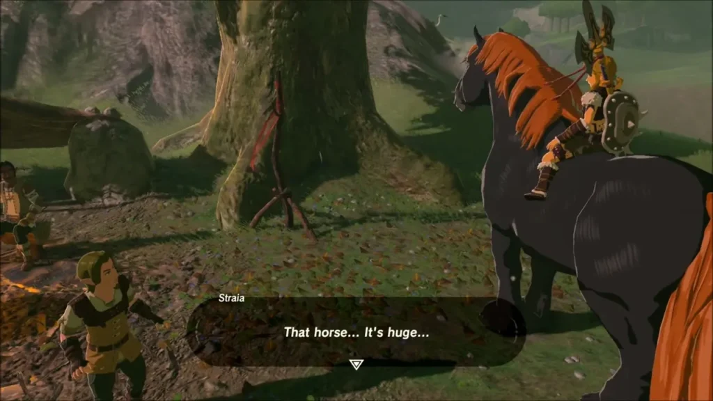 Straia admiring the Giant Horse at the camp Straia admiring the Giant Horse at the camp