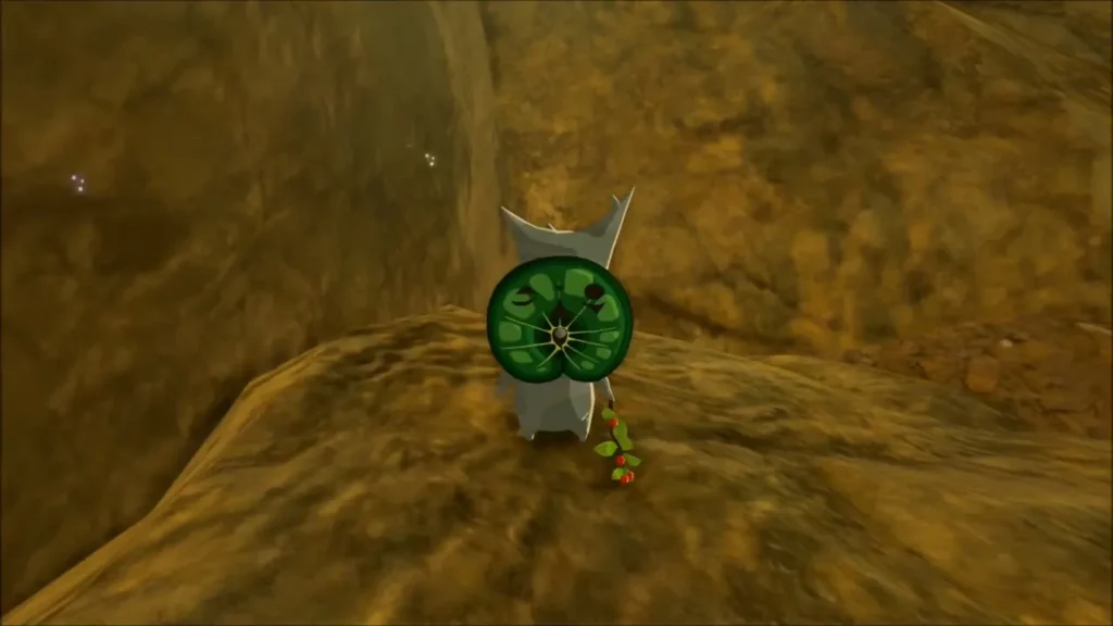 A Korok in a rocky nook of the canyon A Korok in a rocky nook of the canyon