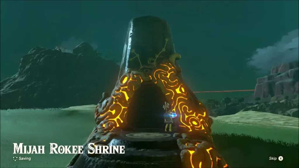 Mijah Rokee Shrine rising from the ground with its title Mijah Rokee Shrine rising from the ground with its title