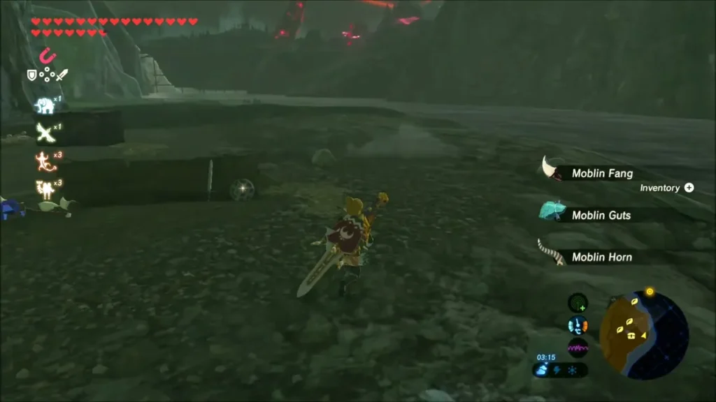 Moblin Fang, Guts and Horn dropped after the fight Moblin Fang, Guts and Horn dropped after the fight
