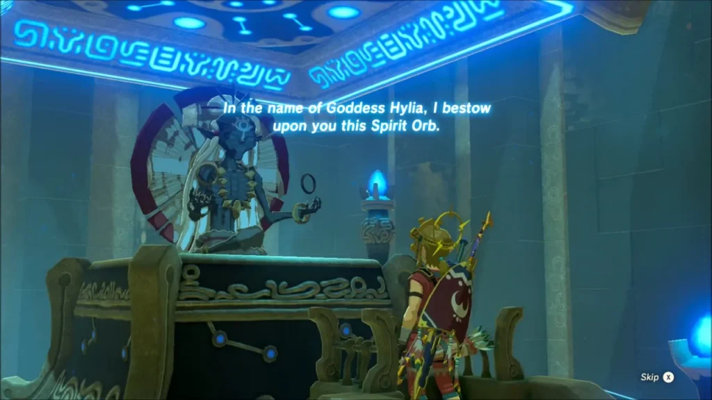 The monk bestowing the Spirit Orb to Link The monk bestowing the Spirit Orb to Link