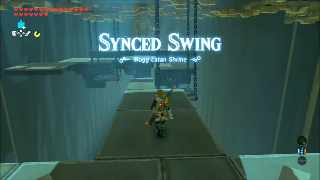 Synced Swing title over the swinging platforms in Mogg Latan Shrine Synced Swing title over the swinging platforms in Mogg Latan Shrine