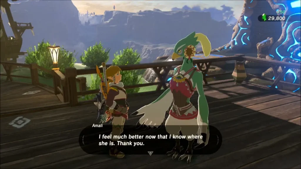 Amali thanking Link beside the shrine glow Amali thanking Link beside the shrine glow