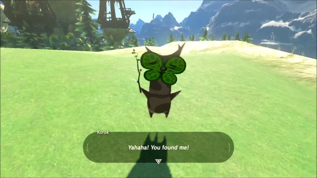The Korok revealed saying Yahaha, you found me The Korok revealed saying Yahaha, you found me