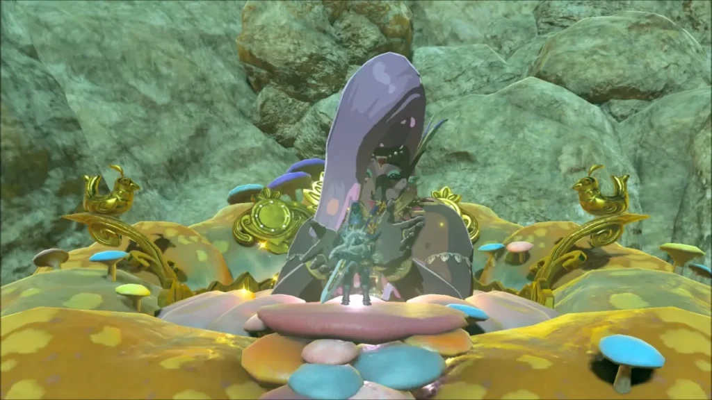 Link standing in the flower before Kaysa Link standing in the flower before Kaysa