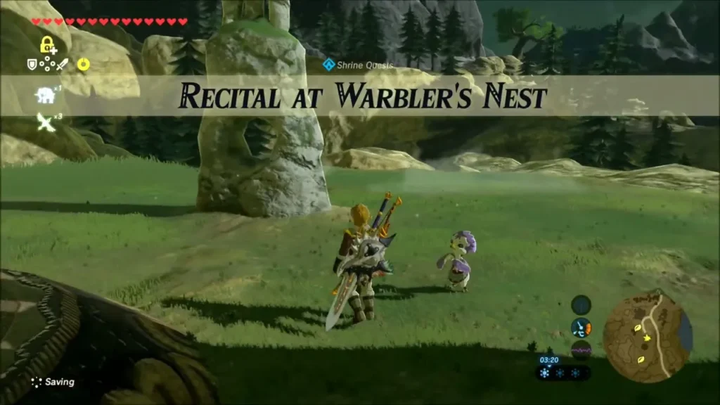Recital at Warbler's Nest quest banner with Link and Kheel Recital at Warbler's Nest quest banner with Link and Kheel