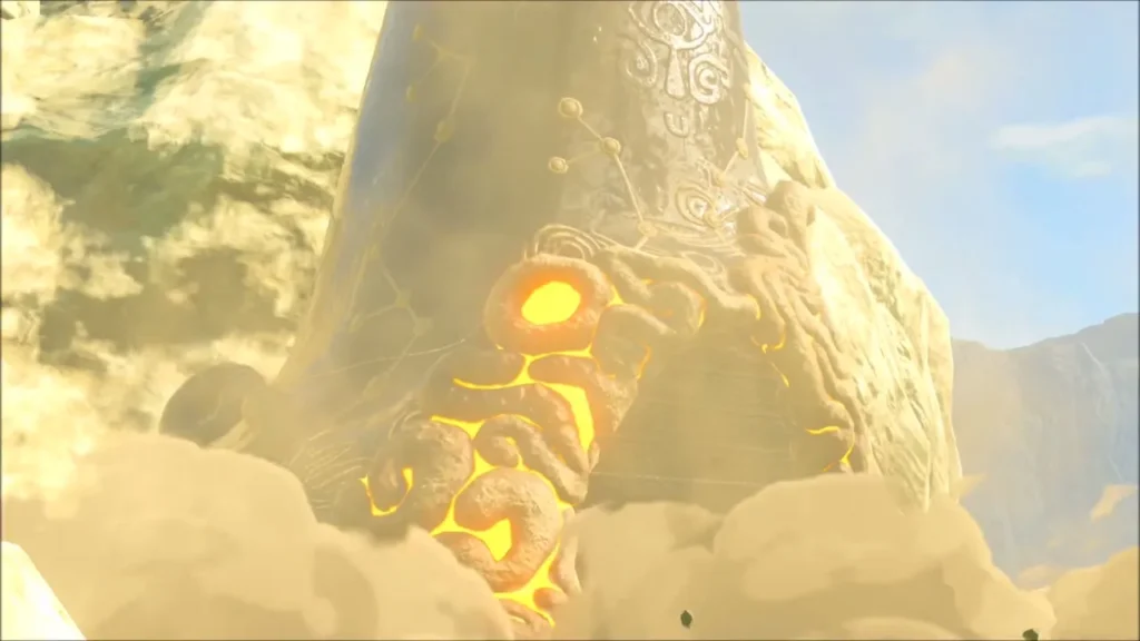 The Voo Lota Shrine rising from the ground amid clouds of dust The Voo Lota Shrine rising from the ground amid clouds of dust