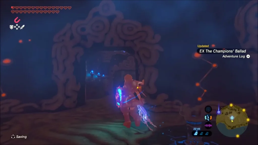 Link leaving the shrine as EX The Champions' Ballad updates Link leaving the shrine as EX The Champions' Ballad updates