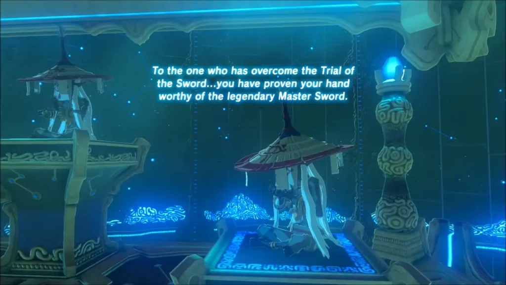 The Sword Sage tells Link he has proven his hand worthy of the Master Sword The Sword Sage tells Link he has proven his hand worthy of the Master Sword