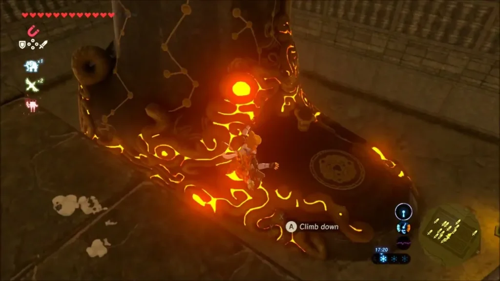 Glowing orange Dila Maag Shrine rising from the labyrinth floor Glowing orange Dila Maag Shrine rising from the labyrinth floor