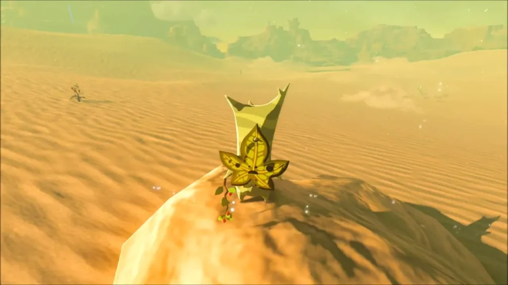 Korok seed on top of a desert boulder Korok seed on top of a desert boulder