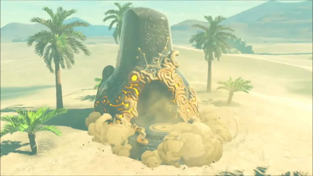 Raqa Zunzo Shrine bursting out of the sand among palm trees Raqa Zunzo Shrine bursting out of the sand among palm trees