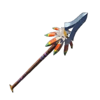 Inventory icon for the Feathered Spear Rito weapon from Breath of the Wild Inventory icon for the Feathered Spear Rito weapon from Breath of the Wild