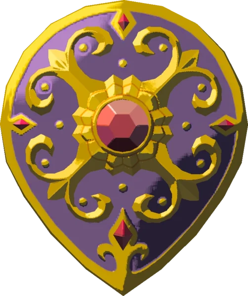 3D model render of the Radiant Shield Gerudo weapon from Breath of the Wild 3D model render of the Radiant Shield Gerudo weapon from Breath of the Wild