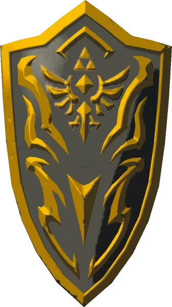 3D model render of the Royal Shield from Breath of the Wild 3D model render of the Royal Shield from Breath of the Wild