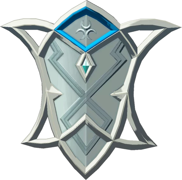 3D model render of the Silver Shield Zora weapon from Breath of the Wild 3D model render of the Silver Shield Zora weapon from Breath of the Wild