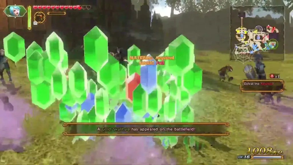 A Gold Skulltula has appeared on the battlefield message A Gold Skulltula has appeared on the battlefield message