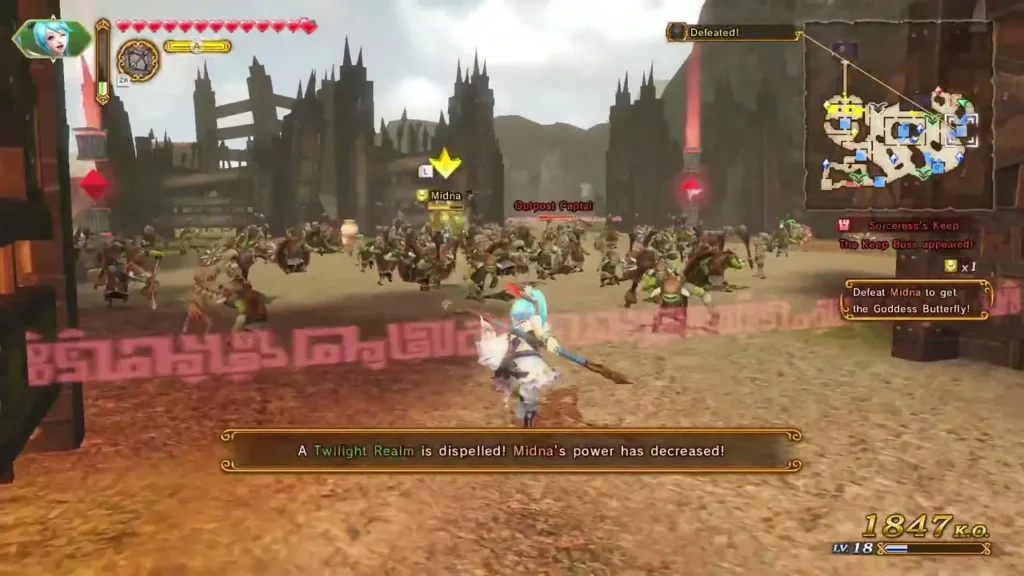 A Twilight Realm is dispelled and Midna's power decreases A Twilight Realm is dispelled and Midna's power decreases
