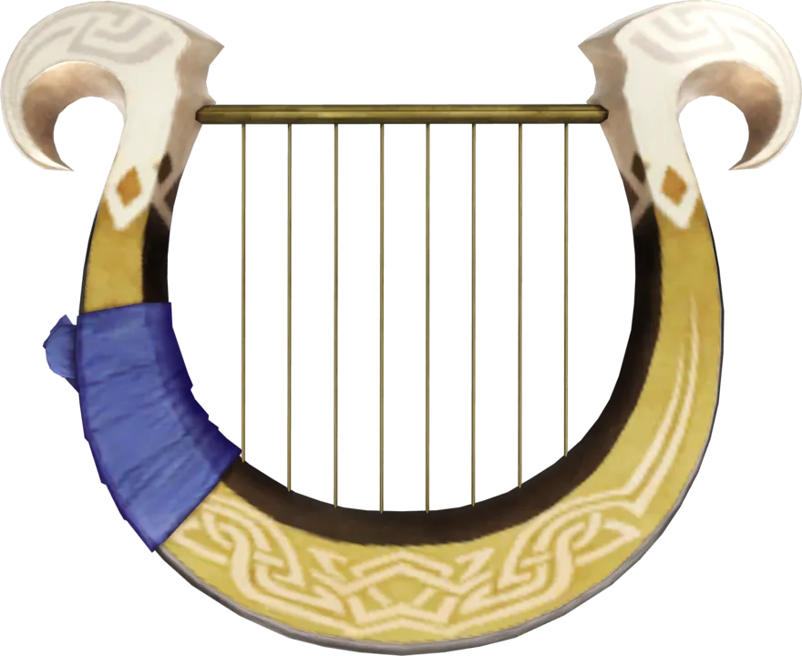 Official model of the Goddess's Harp, a harp weapon of another warrior Official model of the Goddess's Harp, a harp weapon of another warrior