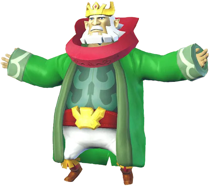 Official model of King Daphnes in his Wind Waker outfit Official model of King Daphnes in his Wind Waker outfit