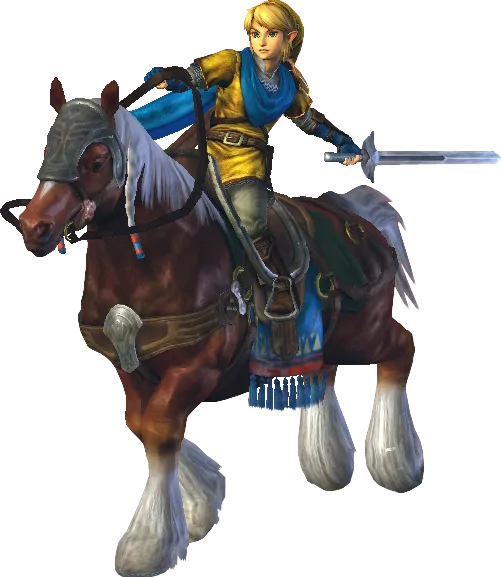Official model of Link riding a horse with a sword, from the Horse weapon type Official model of Link riding a horse with a sword, from the Horse weapon type
