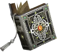 Official artwork of the Sealing Tome, a sealed weapon that is checked later Official artwork of the Sealing Tome, a sealed weapon that is checked later