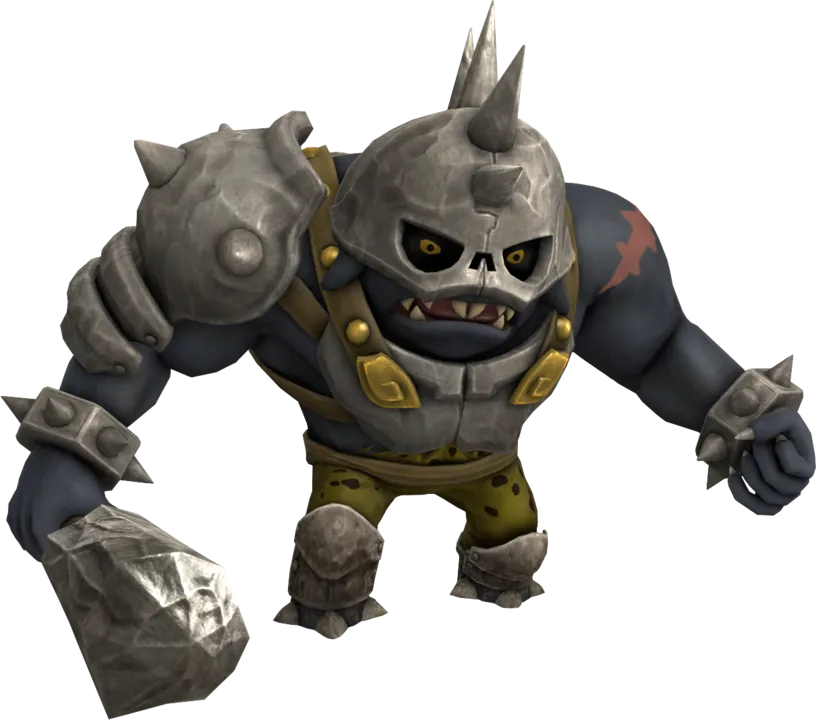 Official model art of a Stone Blin, a stone-armoured Blin with a stone club Official model art of a Stone Blin, a stone-armoured Blin with a stone club