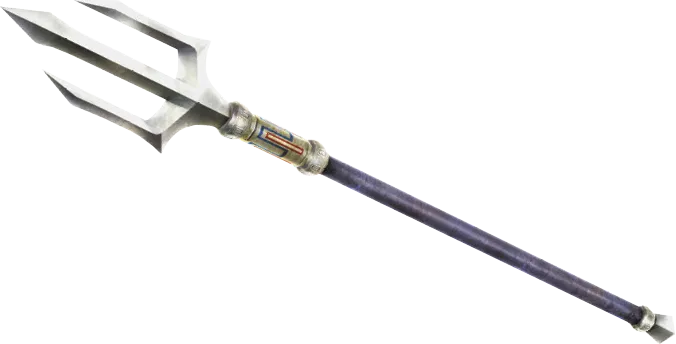 Official artwork of the Thief's Trident, the first Trident weapon Official artwork of the Thief's Trident, the first Trident weapon