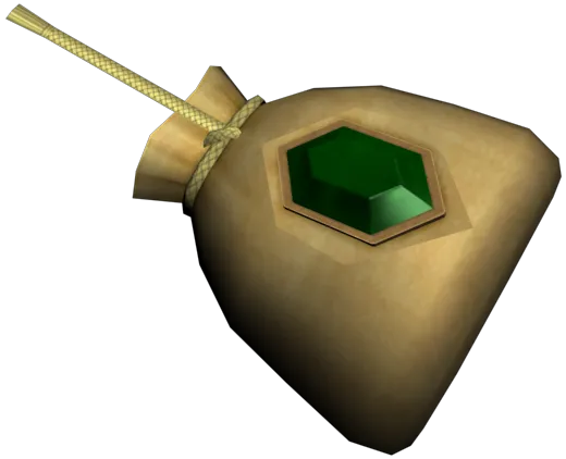 Official model of a wallet with a green gem, the purse used to pay for Item Cards in the Item Card Shop Official model of a wallet with a green gem, the purse used to pay for Item Cards in the Item Card Shop