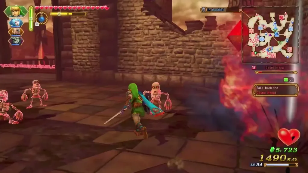 A large heart pickup lies at the North Palace as Assault Troops appear, healing whoever collects it A large heart pickup lies at the North Palace as Assault Troops appear, healing whoever collects it
