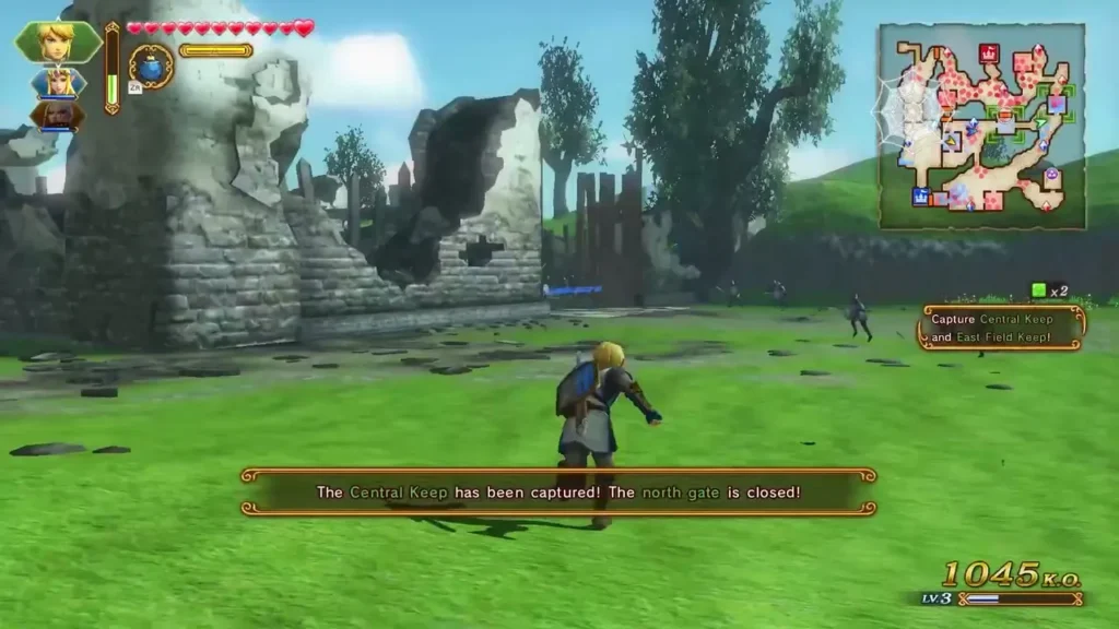 Message reads that the Central Keep has been captured and the north gate is closed Message reads that the Central Keep has been captured and the north gate is closed