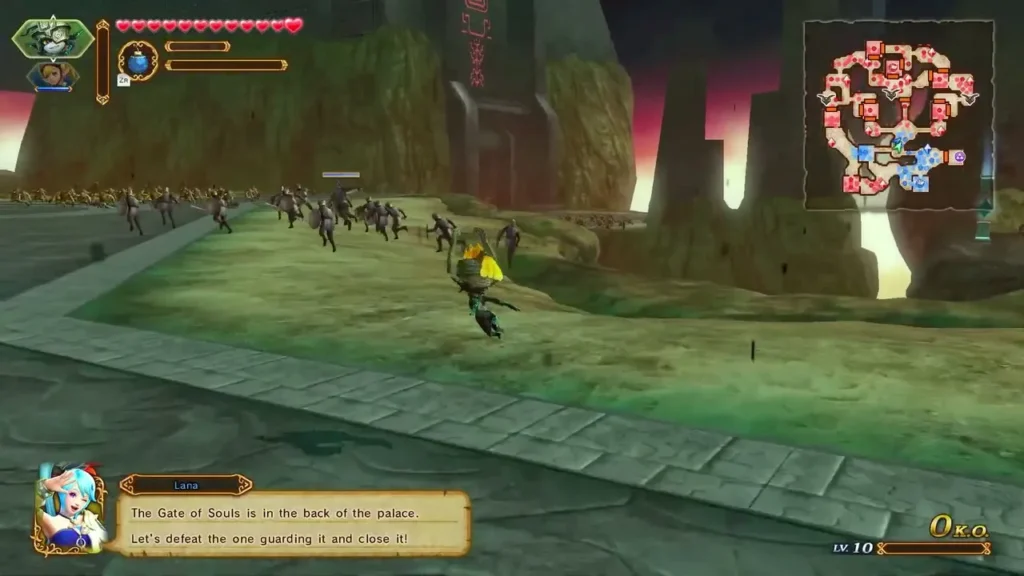 Lana says the Gate of Souls is at the back of the palace as enemies advance Lana says the Gate of Souls is at the back of the palace as enemies advance