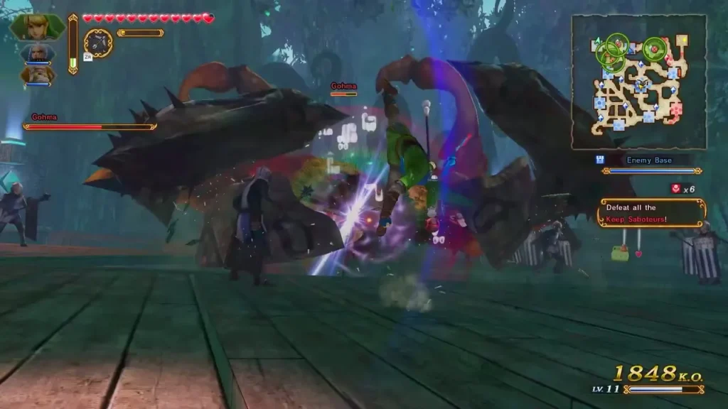 Gohma fought in the forest arena in A New Disturbance Gohma fought in the forest arena in A New Disturbance