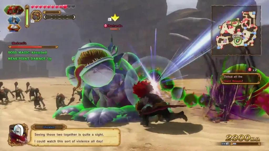 Manhandla's weak point damage in Watchers of the Triforce Manhandla's weak point damage in Watchers of the Triforce