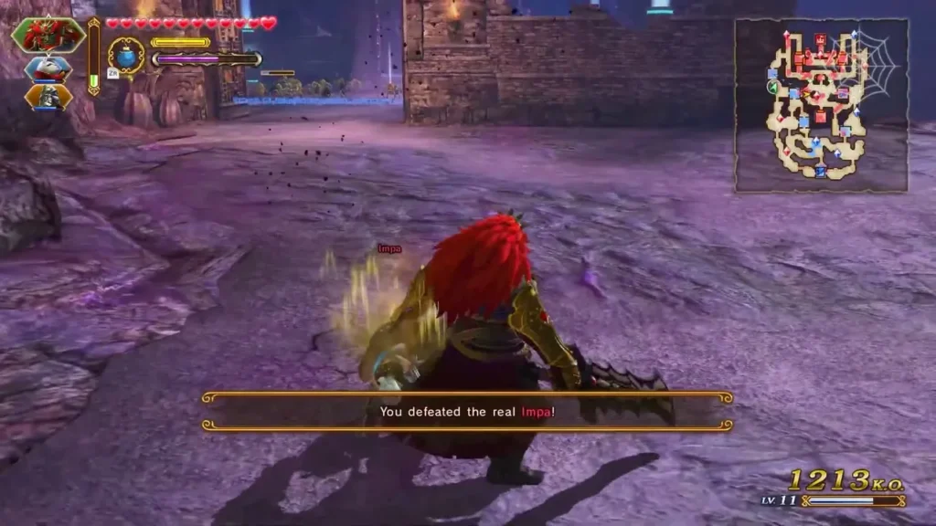 Ganondorf defeats the real Impa, and the message reads You defeated the real Impa Ganondorf defeats the real Impa, and the message reads You defeated the real Impa