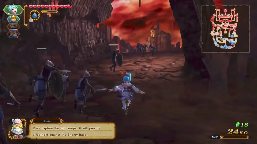 Sheik speaks during a battle at the Valley of Seers ruins Sheik speaks during a battle at the Valley of Seers ruins