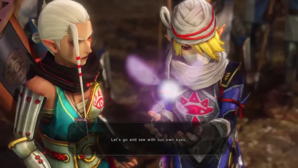 Impa and Sheik in a cutscene before the battle on Death Mountain Impa and Sheik in a cutscene before the battle on Death Mountain