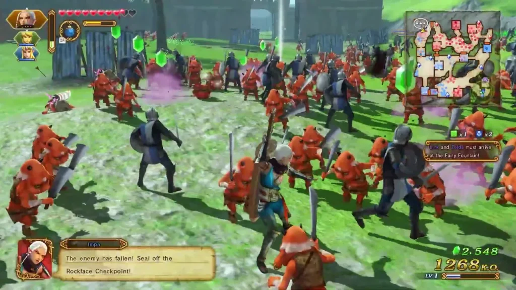 Impa says the enemy has fallen and orders the Rockface Checkpoint sealed off Impa says the enemy has fallen and orders the Rockface Checkpoint sealed off