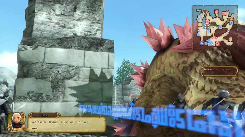 Impa praises Link after King Dodongo falls in The Armies of Ruin, the first Legend Mode scenario Impa praises Link after King Dodongo falls in The Armies of Ruin, the first Legend Mode scenario