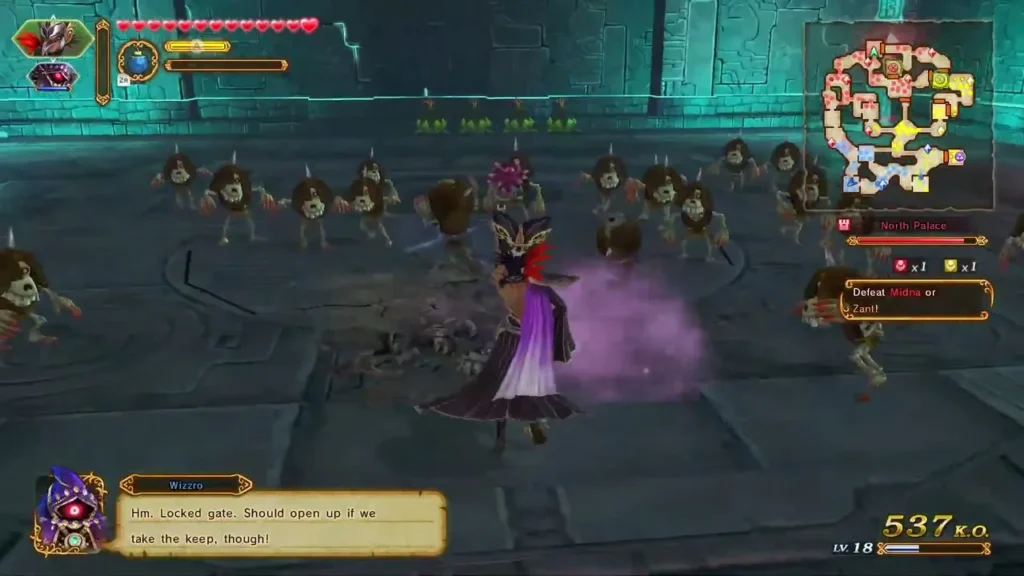 Wizzro notes the North Palace gate is locked until the keep is taken Wizzro notes the North Palace gate is locked until the keep is taken