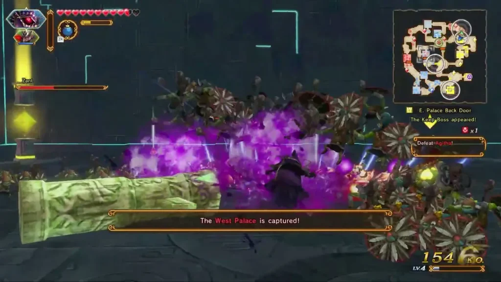 The West Palace is captured as Zant fights in a dark palace hall The West Palace is captured as Zant fights in a dark palace hall