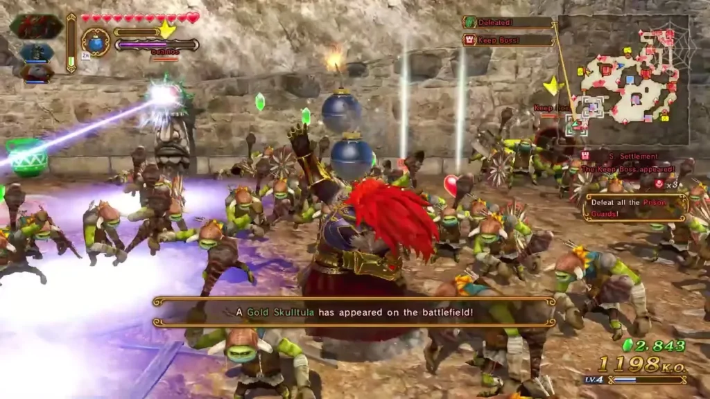 Message reads that a Gold Skulltula has appeared on the battlefield