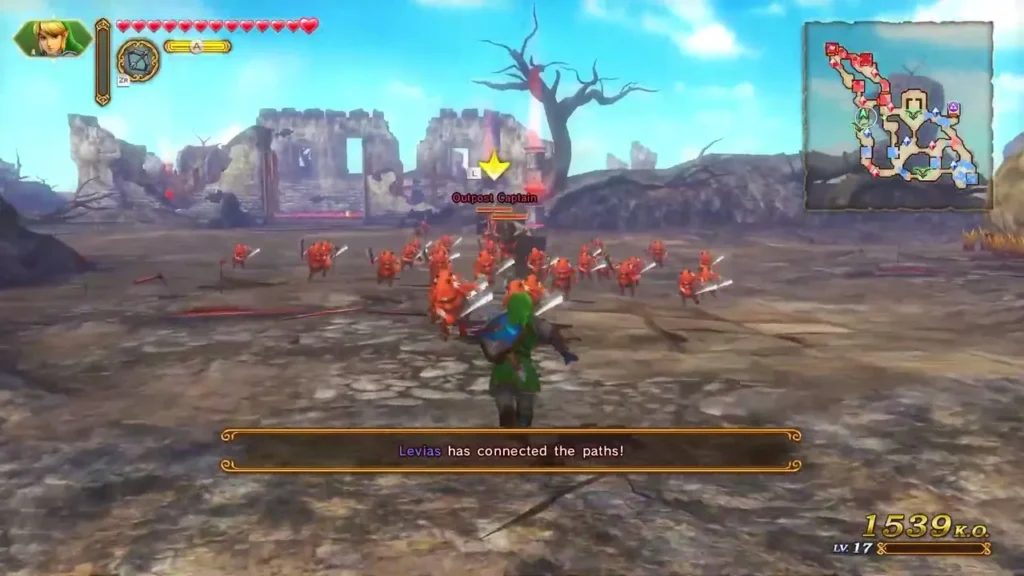 Levias has connected the paths as Link fights in the field Levias has connected the paths as Link fights in the field