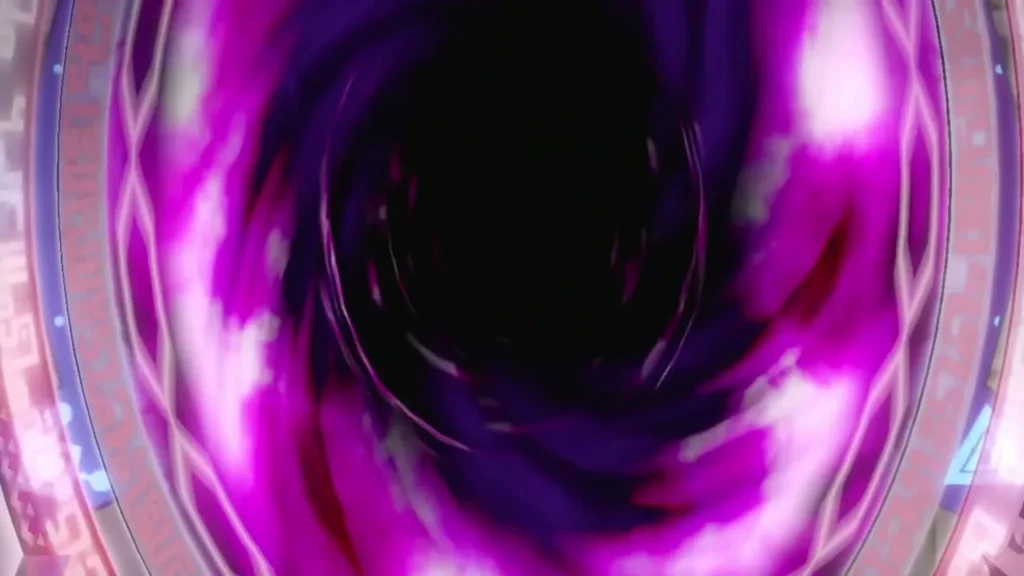 A swirling purple Gate of Souls portal glows as the battle ends A swirling purple Gate of Souls portal glows as the battle ends